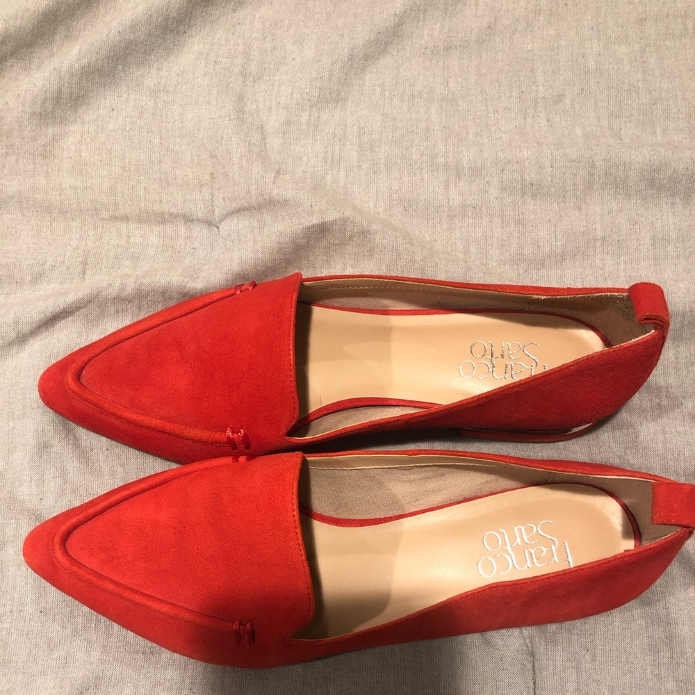 Size 8.5 Red Franc Sarto Flats